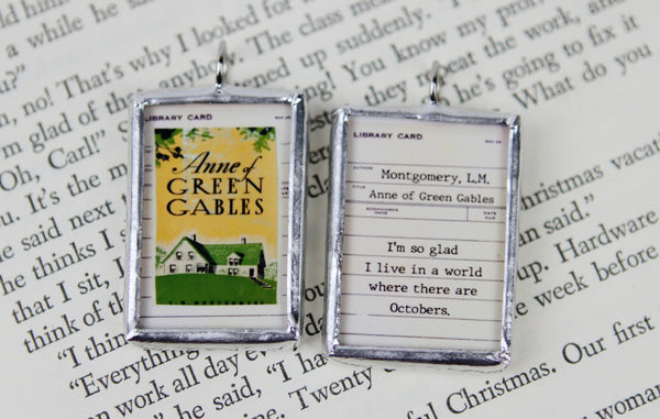 Anne Of Green Gables Book Cover Quote Soldered Art Jewelry Charm or Necklace