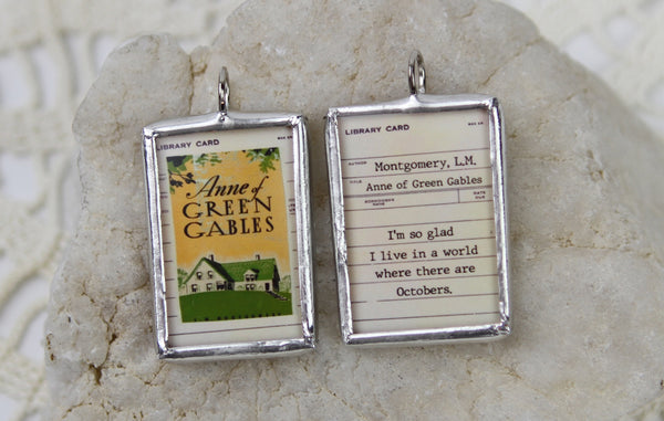 Anne Of Green Gables Book Cover Quote Soldered Art Jewelry Charm or Necklace