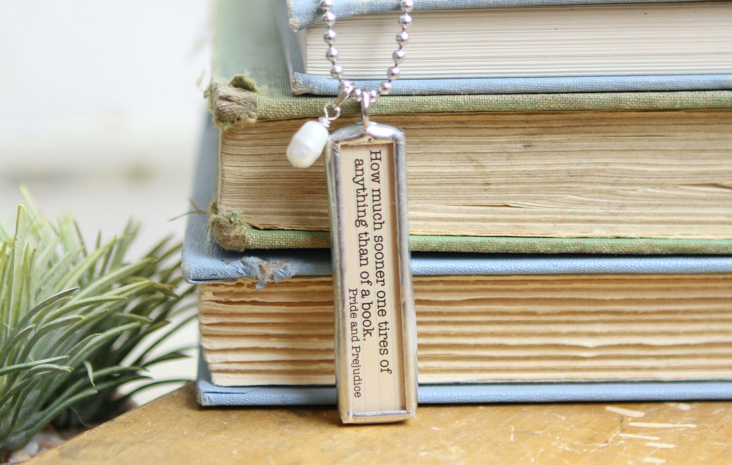 Pride and Prejudice Jane Austen Literary Book Soldered Art Jewelry Charm