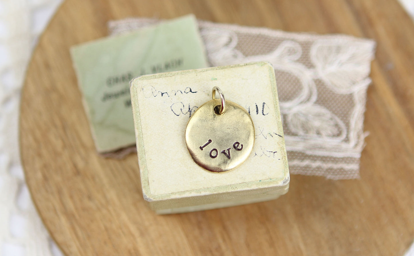 Custom Round Word Charm