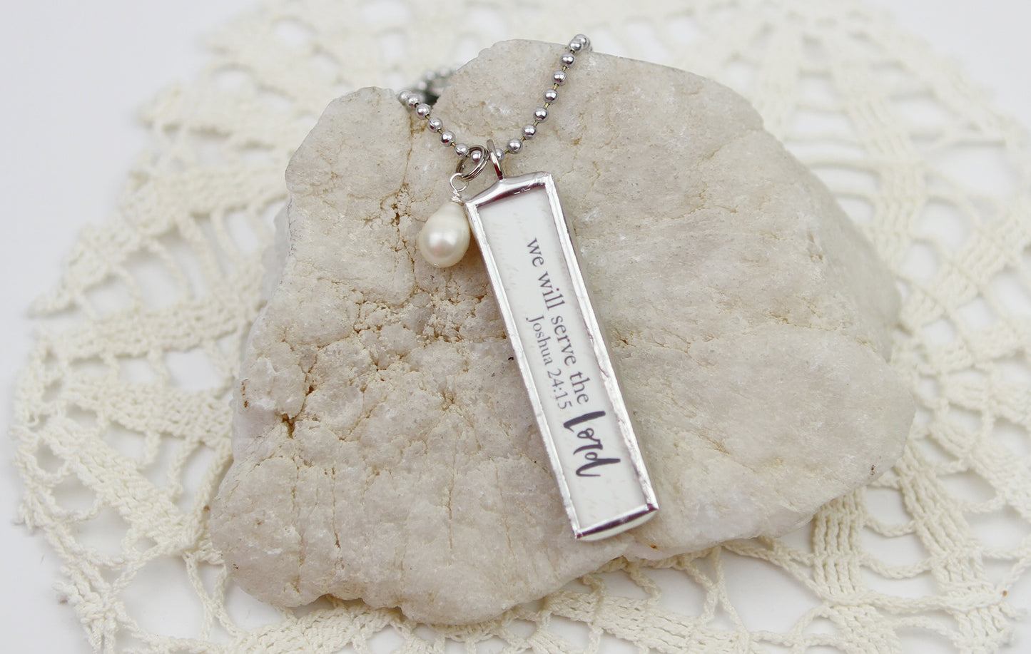 Serve The Lord Soldered Art Jewelry Charm or Necklace