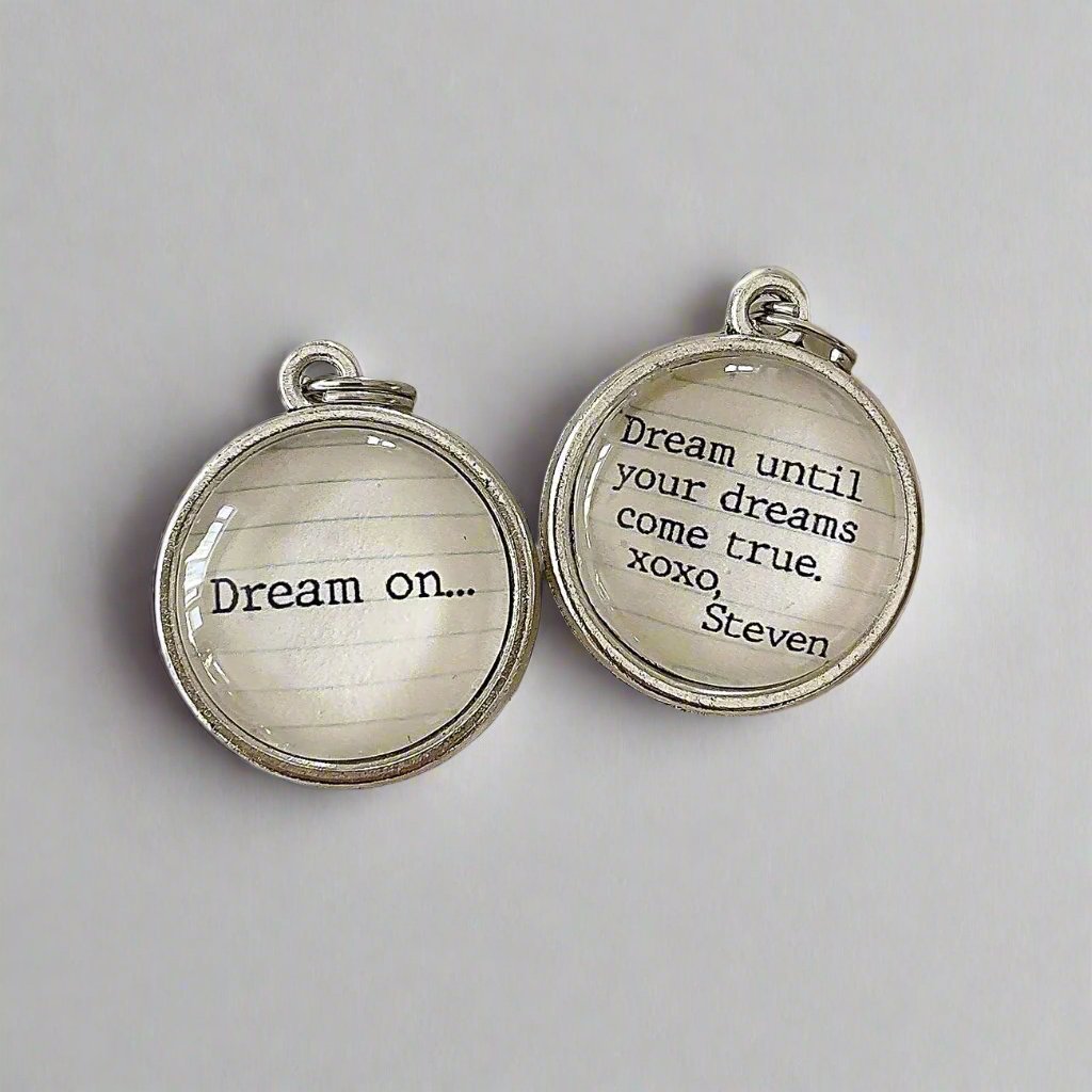 Aerosmith Dream On Lyric Double Sided Bubble Jewelry Charm