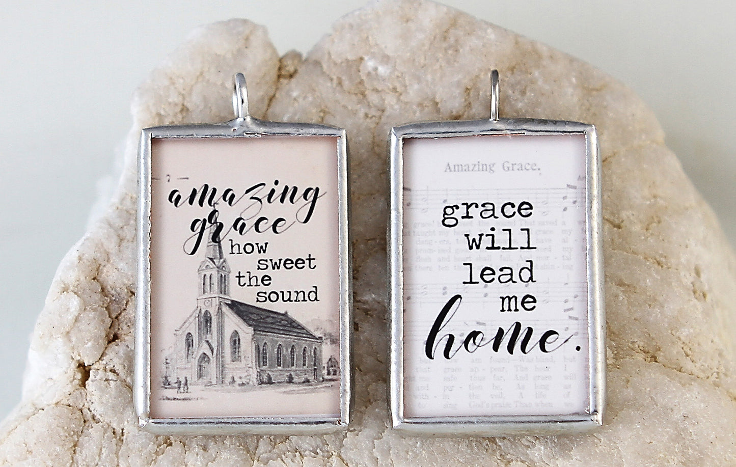 Amazing Grace Soldered Art Charm