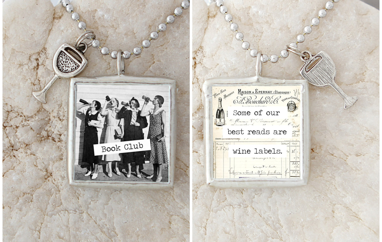 Book Club Soldered Art Charm