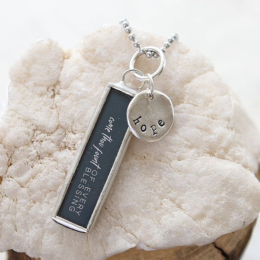 Come Thou Fount Of Every Blessing Hymn Faith Charm Necklace