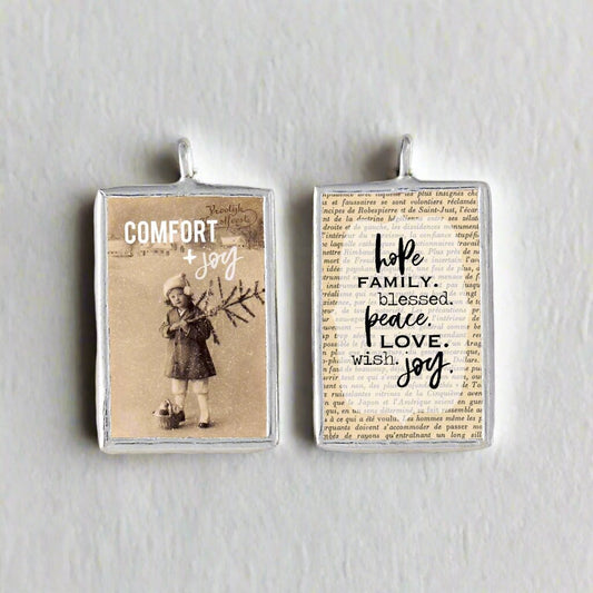 Comfort and Joy Soldered Art Charm