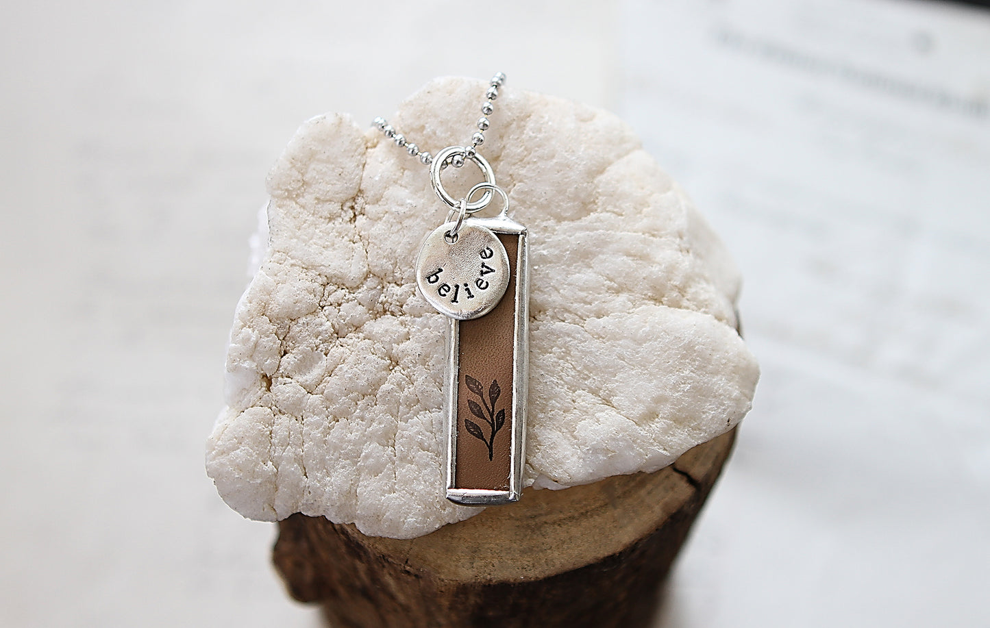 Every Hour I Need Thee Faith Hymn Charm Necklace