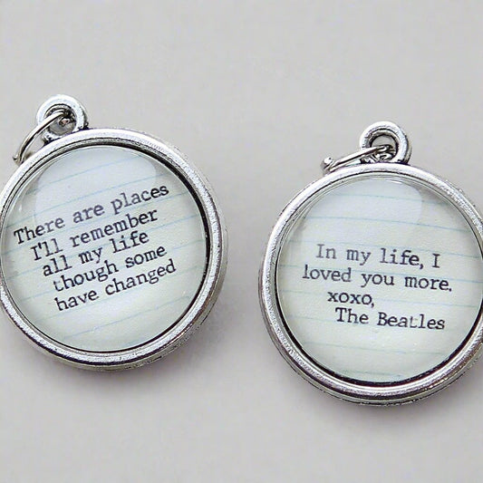 Beatles In My Life Double Sided Bubble Jewelry Charm