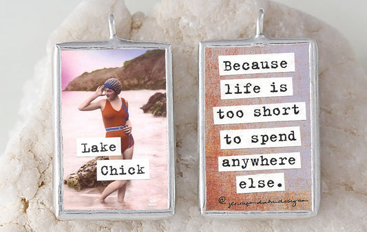 Lake Chick Soldered Art Charm