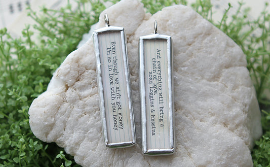 So In Love Lyric Stick Soldered Art Jewelry Charm