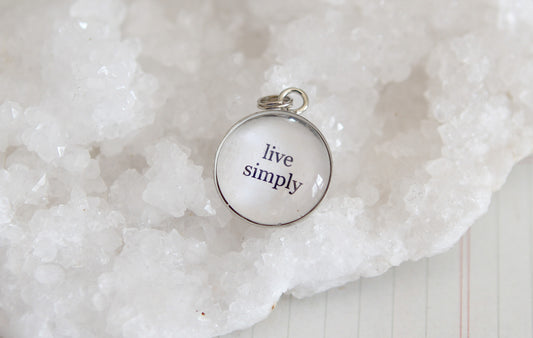 Live Simply Bubble Charm - Jennifer Dahl Designs