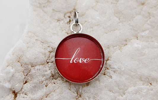 Red Love Bubble Charm - Jennifer Dahl Designs