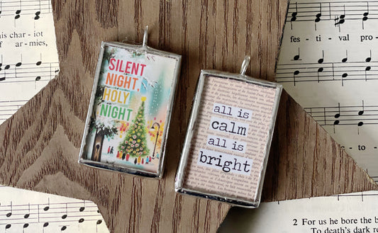 Silent Night Soldered Art Jewelry Charm