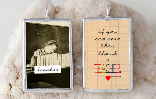 Thank a Teacher Soldered Art Charm