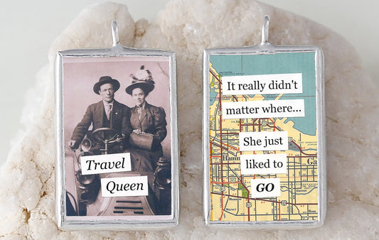 Travel Queen Soldered Art Charm